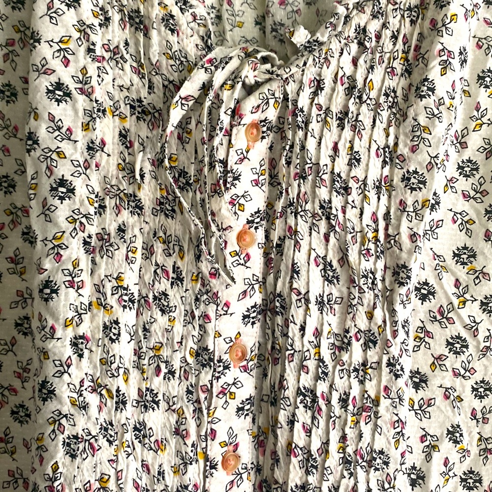 Anthropologie Holding Horses Button Front Faye Floral Sleeveless Blouse - Picture 3 of 5